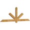 Ekena Millwork Kennewick Rough Sawn Timber Gable Bracket, Western Red Cedar, 84"W x 28"H x 2"D x 4"F, 8/12 Pitch GBW084X28X0204KEN00RWR - alternate 5